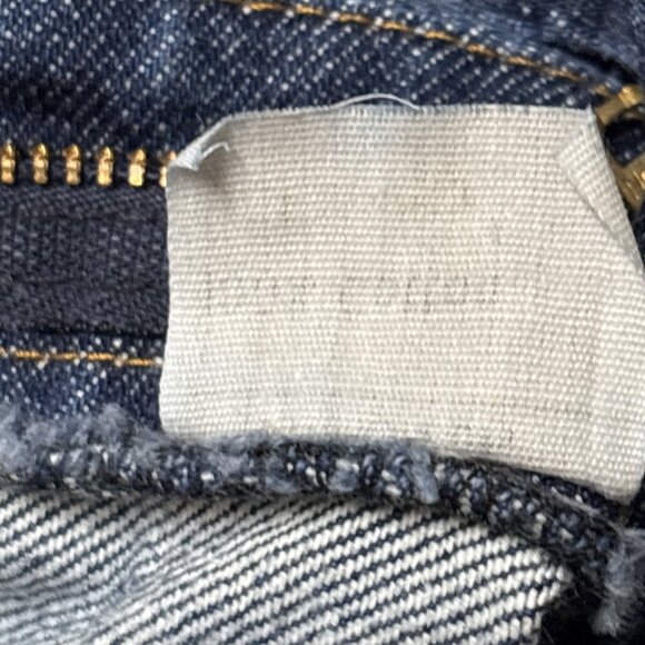 Vintage Plain Pockets Jean Men 33x34 Blue Bootcut Raw JC Penney Made in USA - Picture 9 of 10